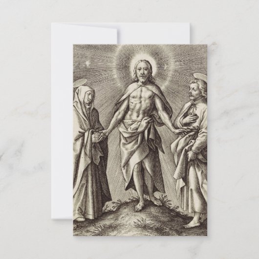 The Risen Christ on the Hill Holy Card サンキューカード (正面)