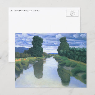 The River at Berville by Felix Vallotton, Fine Art ポストカード