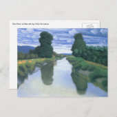 The River at Berville by Felix Vallotton, Fine Art ポストカード (正面/裏面)