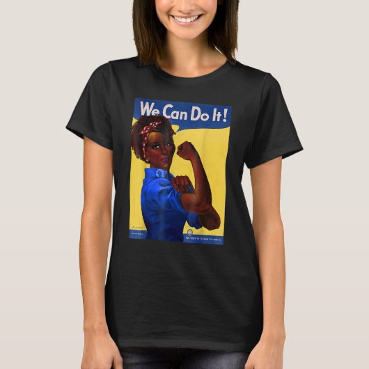 The Riveter Black History Queen Melanin Afro Afric Tシャツ (正面)