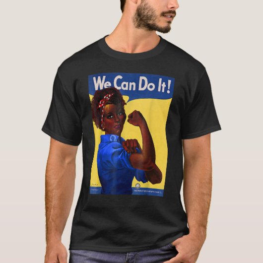 The Riveter Black History Queen Melanin Afro Afric Tシャツ (正面)
