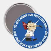 The Road Cartoon Blue最高のでギタープレイヤーの友人 マグネット (正面/裏面)