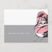 The Road Has Been Long Pink Sneaker Thank You ポストカード (正面)