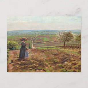 The Road to Rouen, Pontoise by Camille Pissarro ポストカード