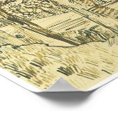 The Road to Tarascon with a Man歩く、ヴァン・ゴッホ ポスター (角)