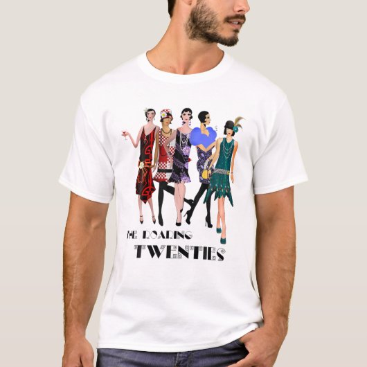 The Roaring Twenties Flapper Girls Tシャツ (正面)