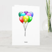 The Robot and the Balloons' Birthday Party カード (裏面)