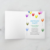 The Robot and the Balloons' Birthday Party カード (内部)