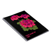 The 'Robyn Hannah' Stellar Pelargonium Pop Art ノートブック (右側)