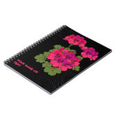 The 'Robyn Hannah' Stellar Pelargonium Pop Art ノートブック (左側)