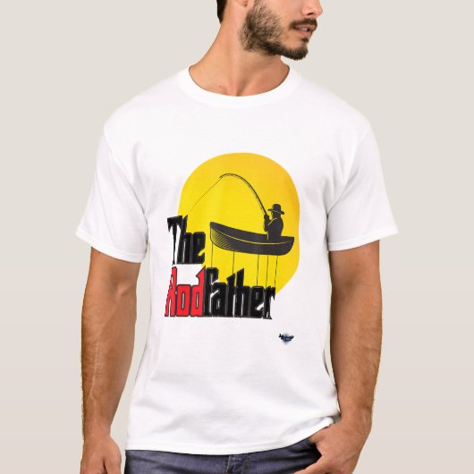 The Rodfather Fishing Enthusiast Fisherman Dad Tシャツ (正面)