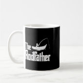The Rodfather Fun Fishing Fathers Day Movie Pun Da コーヒーマグカップ (左)