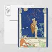 The Romance of Perfume Egypt by George Barbier ポストカード (正面/裏面)