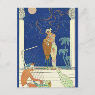 The Romance of Perfume Egypt by George Barbier ポストカード