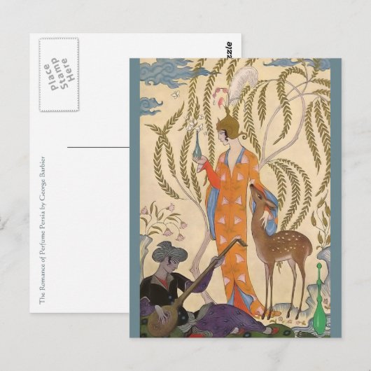 The Romance of Perfume Persia by George Barbier ポストカード (正面/裏面)