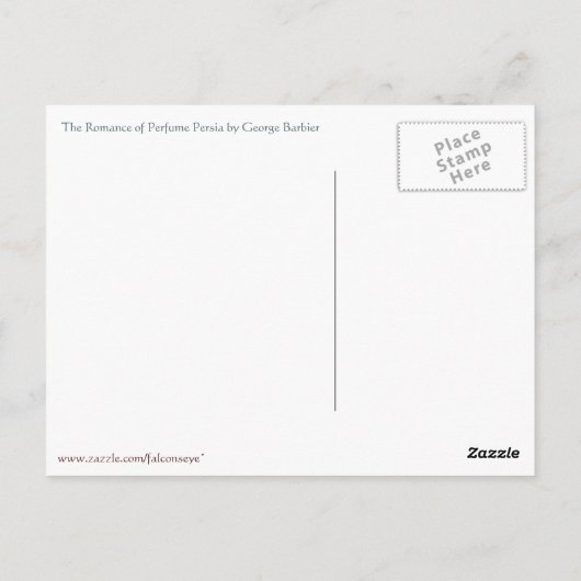 The Romance of Perfume Persia by George Barbier ポストカード (裏面)