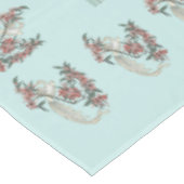 The Romance of Silk w/モノグラム60" x 104"アクア付き テーブルクロス (アングル)