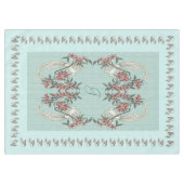 The Romance of Silk w/モノグラム60" x 84"アクア付き テーブルクロス (正面(横))