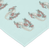 The Romance of Silk w/モノグラム60" x 84"アクア付き テーブルクロス (アングル)