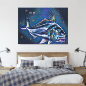 The Roosterfish, Baja California Canvas Print キャンバスプリント (インサイチュ (寝室))