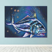 The Roosterfish, Baja California Canvas Print キャンバスプリント (インサイチュ (ウッドフロア))