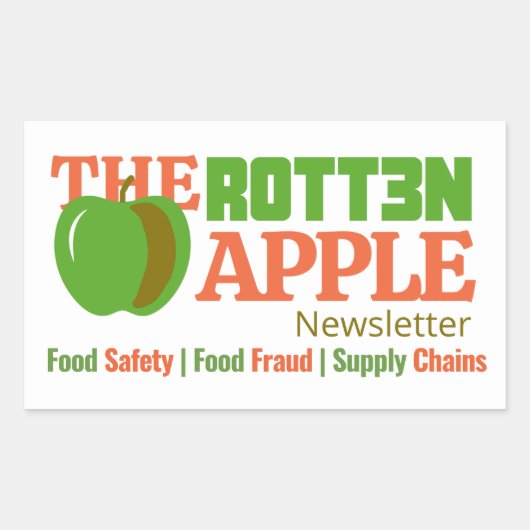 The Rotten Apple Newsletterのステッカー 長方形シール (正面)