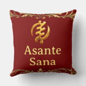 "The Royal Reversible" Asante Sana Gold Adinkra He クッション (裏面)