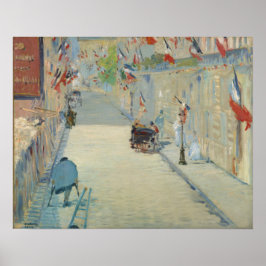 The Rue Mosnier with Flags by Manet – ポスター