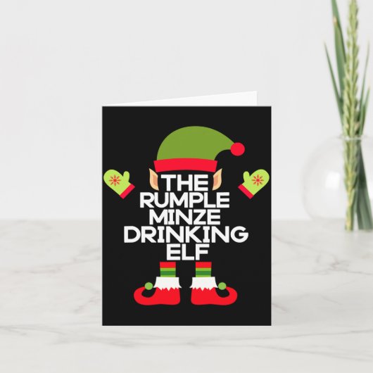 The Rumple Minze Drinking Elf Funny Whiskey カード (正面)
