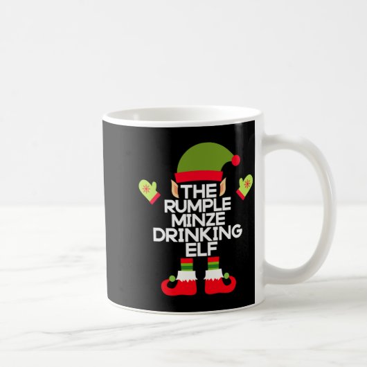 The Rumple Minze Drinking Elf Funny Whiskey  コーヒーマグカップ (右)