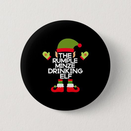 The Rumple Minze Drinking Elf Funny Whiskey 缶バッジ (正面)