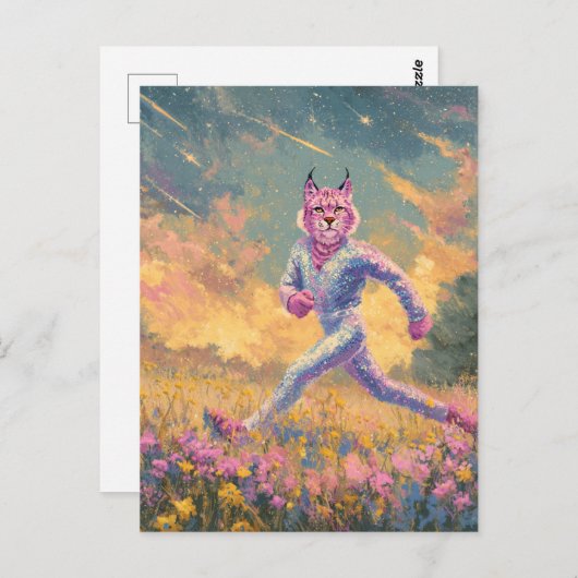 The Running Bobcat ポストカード (正面/裏面)