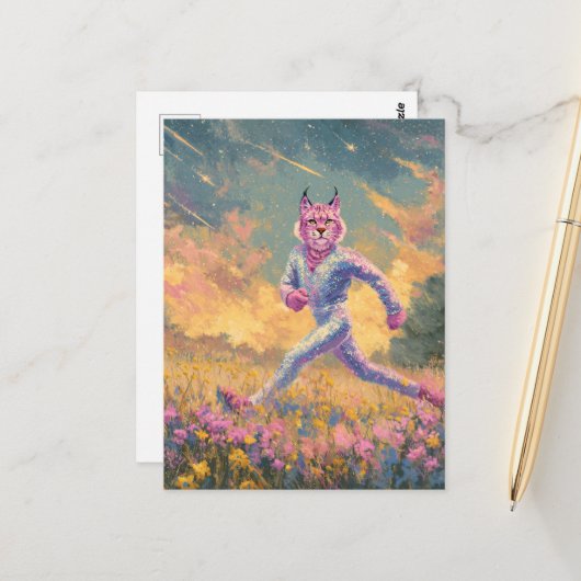 The Running Bobcat ポストカード (正面/裏面インサイチュ)