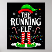 The Running Elf Xmas Running Funny Runner Christma ポスター (正面)