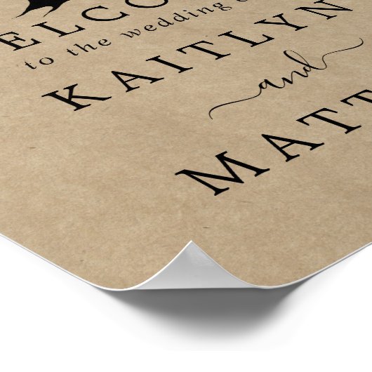 The Rustic Heart Tree Wedding Collection Welcome ポスター (角)