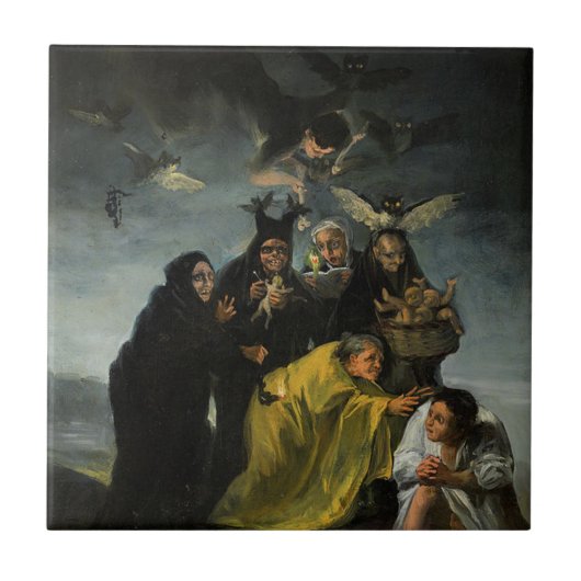 The Sabbath Of Witches Francisco Goya タイル (正面)