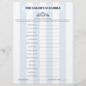 The Sailor's Word Scramble (正面)