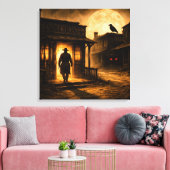 The Saloon Shadow: Gothic Frontier Entry キャンバスプリント (インサイチュ (リビング))