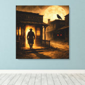 The Saloon Shadow: Gothic Frontier Entry キャンバスプリント (インサイチュ (ウッドフロア))