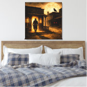 The Saloon Shadow: Gothic Frontier Entry キャンバスプリント (インサイチュ (寝室))