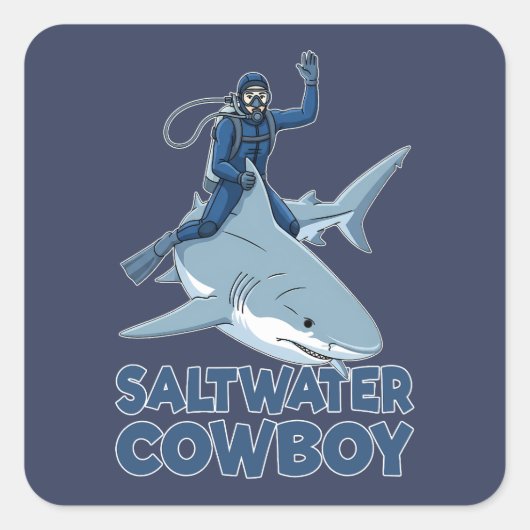 The Saltwater Cowboy スクエアシール (正面)