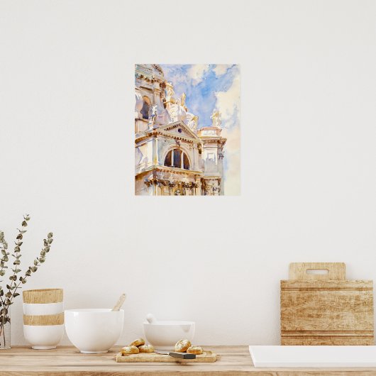 The Salute, Venice by John Singer ポスター (キッチン)