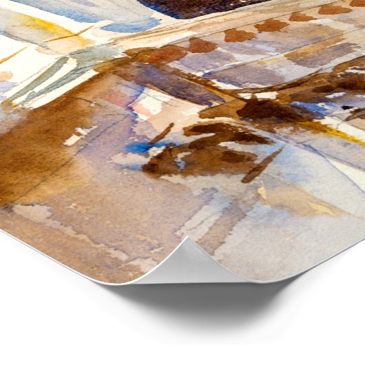 The Salute, Venice by John Singer ポスター (角)