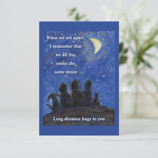 The Same Moon Art Note Cards サンキューカード (スタンド正面)