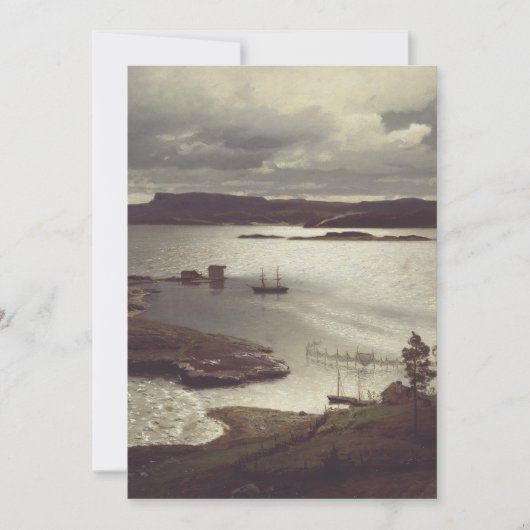 The Sandvik Fiord by Hans Gude 招待状 (正面)