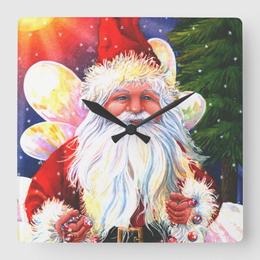 The Santa Fairy スクエア壁時計 (正面)