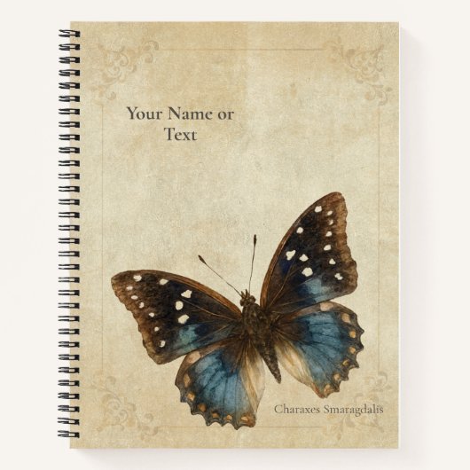 The Sapphire Paradox: Charaxes Smaragdalis ノートブック (正面)