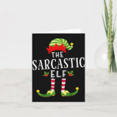 The Sarcastic Elf Christmas Matching Pajama  カード (正面)