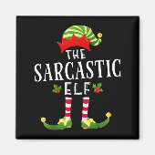 The Sarcastic Elf Christmas Matching Pajama  マグネット (正面)