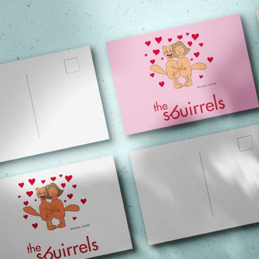 The Sbuirrels Ed and Mary Valentine ポストカード